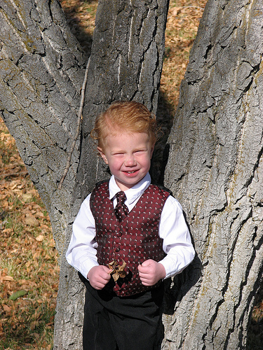 Smiling Fisher in his suit